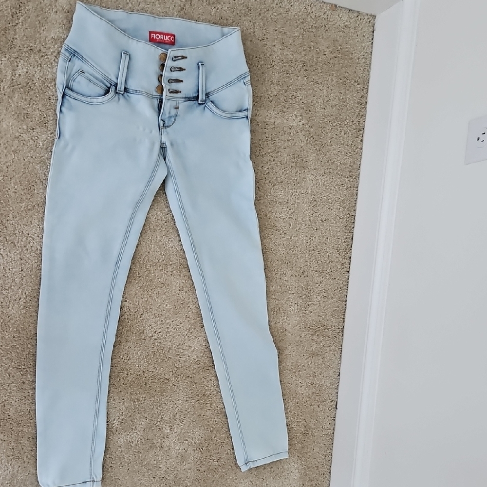 Pop Sky Blue High Rise Women's Jeans